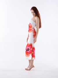 Floral Strapless Dress