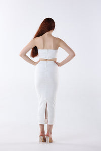 Crop Top Midi Skirt Set