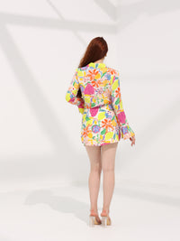 Drape Front Skirt Set