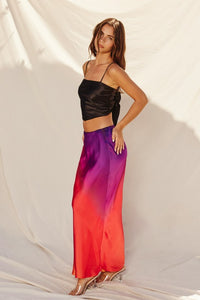 Ombre Pull On Maxi Skirt