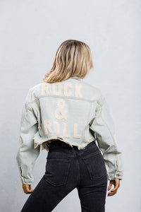 Cropped Denim 'Rock' Jacket