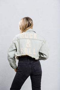 Cropped Denim 'Rock' Jacket