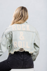 Cropped Denim 'Rock' Jacket