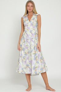Collar Button Down Midi Dress
