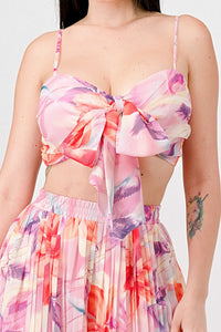 Chiffon Knot Top & Pants Set