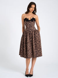 Lace Trim Midi Dress