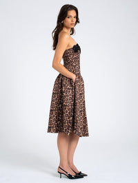 Lace Trim Midi Dress