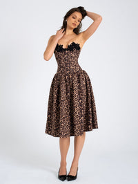 Lace Trim Midi Dress