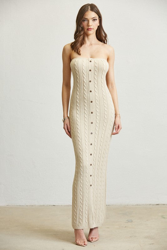 Knit Maxi dress and Shoulder Sweater