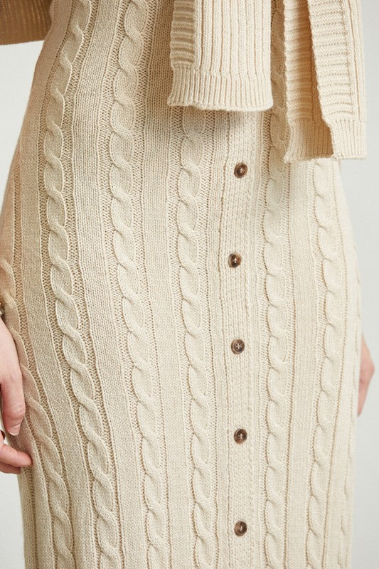 Knit Maxi dress and Shoulder Sweater
