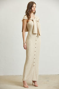 Knit Maxi dress and Shoulder Sweater