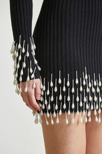 Pearl Knit Mini Dress