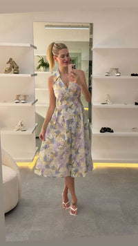 Collar Button Down Midi Dress
