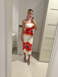 Floral Strapless Dress