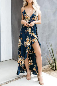 High Low Wrap Maxi Dress